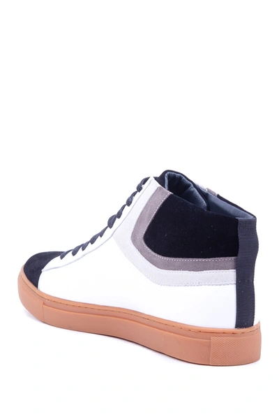 Shop French Connection Grand Leather High Top Sneaker In White