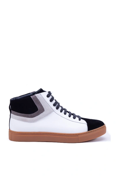 Shop French Connection Grand Leather High Top Sneaker In White
