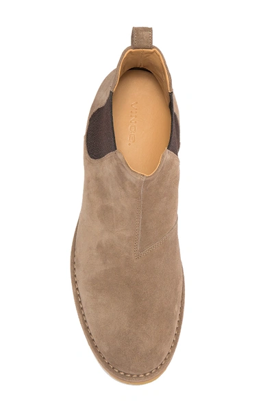 Shop Vince Sawyer Suede Chelsea Boot In Flilnt