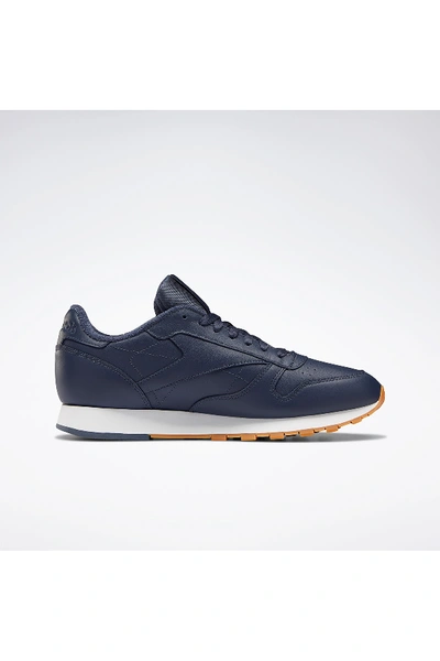 Shop Reebok Classic Leather Sneaker In Heritage Navy/white