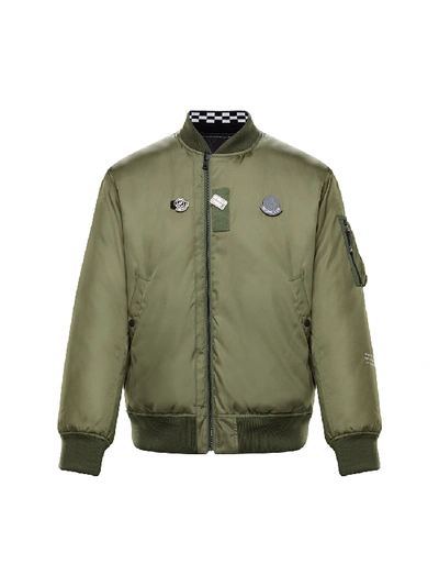 Shop Moncler Genius Reversible Bomber Jacket In Green