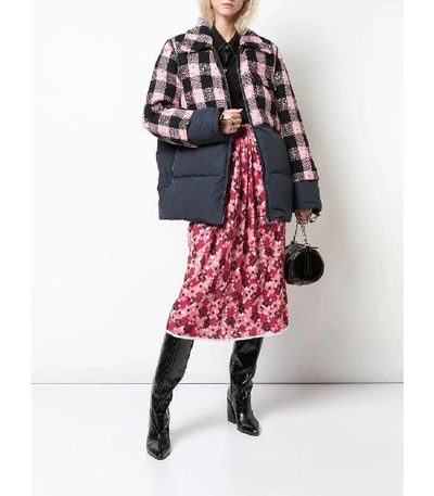 Shop Marni Checked Quilted Jacket In Multicolor