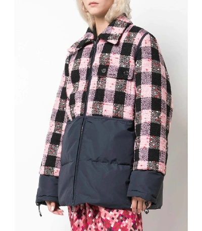 Shop Marni Checked Quilted Jacket In Multicolor