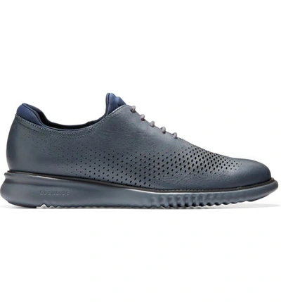 Shop Cole Haan 2.zerogrand Wingtip In Ombre Blue Leather/ Ombre Blue