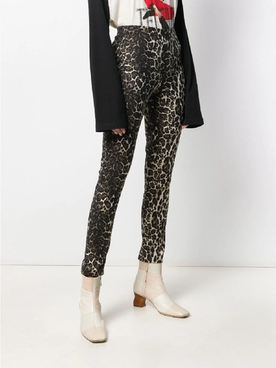 Shop Alice And Olivia Connley Slim Pants In Brown