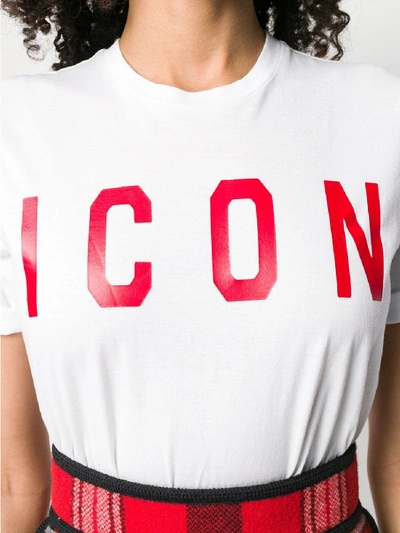 Shop Dsquared2 Icon Cotton T-shirt In White