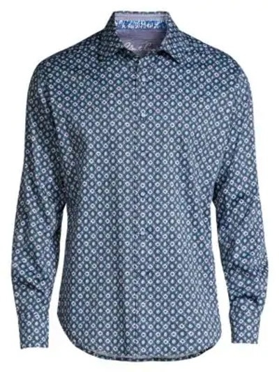 Shop Robert Graham Classic-fit Nicholson Print Shirt In Blue