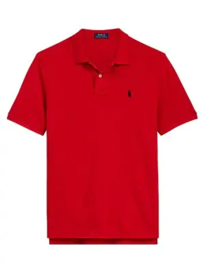 Shop Polo Ralph Lauren Custom Slim-fit Mesh Polo In Red