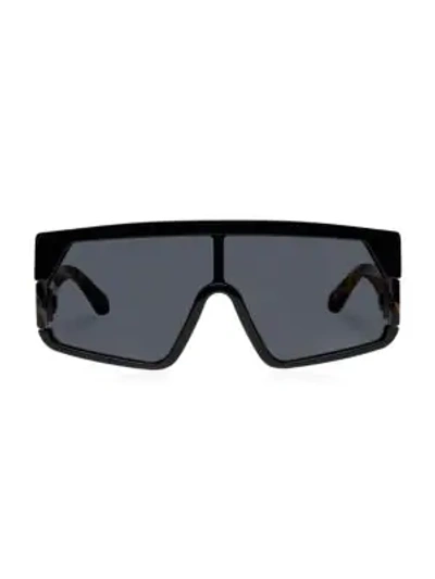 Shop Karen Walker Women's Vorticist 141mm Shield Sunglasses In Black