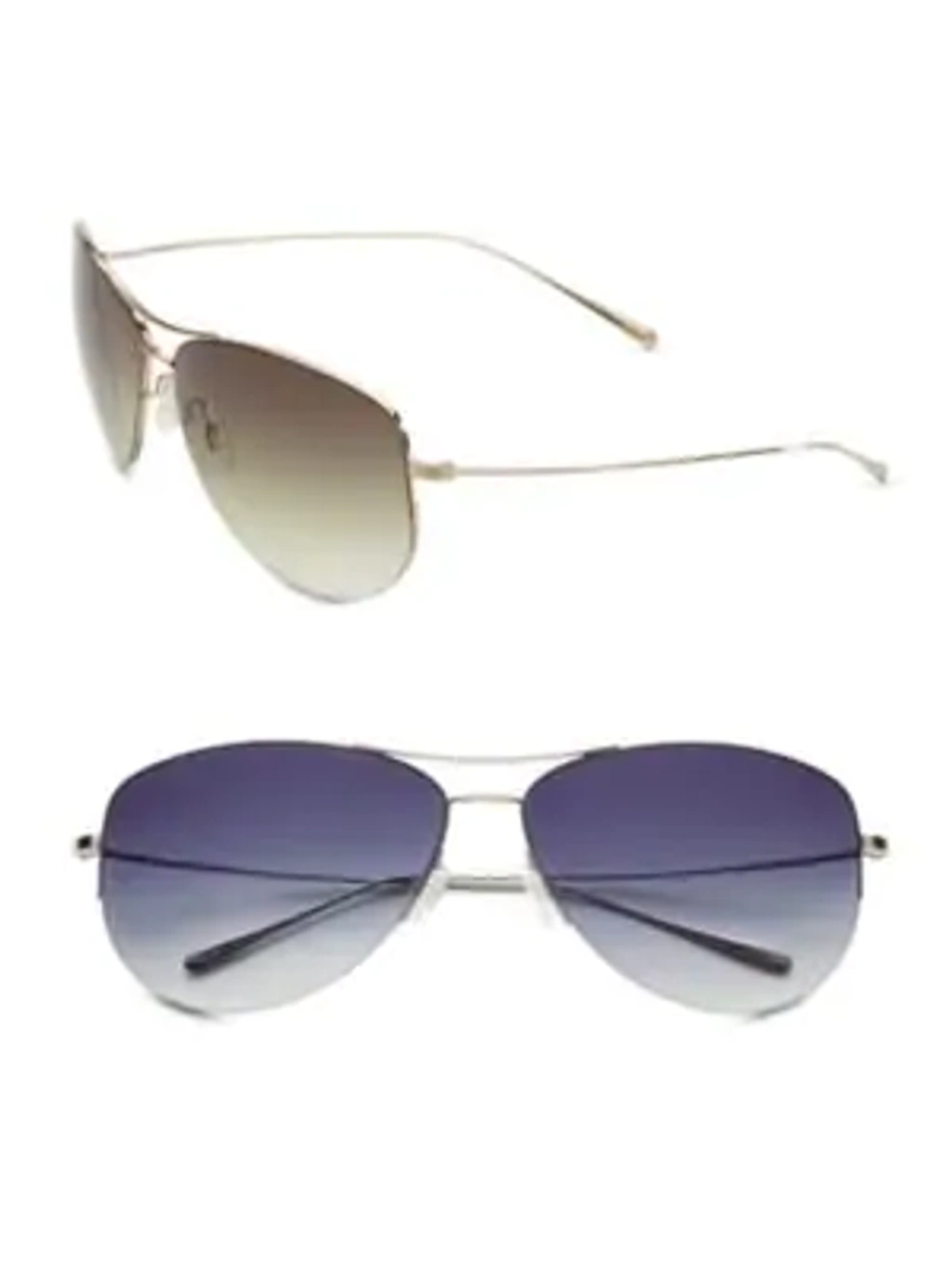 Oliver Peoples Strummer Titanium Aviator Sunglasses In Gold ModeSens