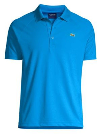 Shop Lacoste Sport Technical Piqué Tennis Polo In Blue