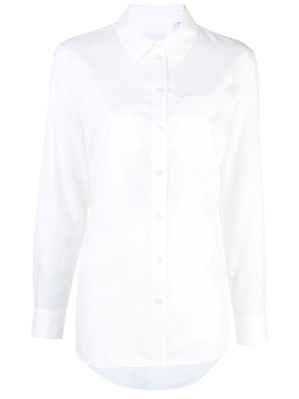 Burberry White Monogram Jacquard Shirt | ModeSens