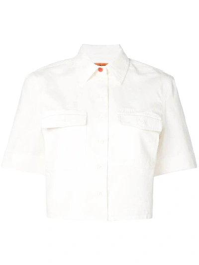 Shop Heron Preston Prohibited Cropped Shirt White