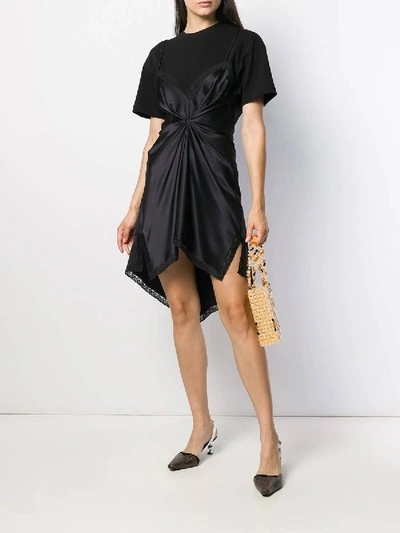 Shop Alexander Wang Cinched T-shirt Slip Dress Black