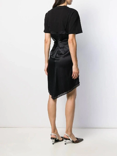 Shop Alexander Wang Cinched T-shirt Slip Dress Black