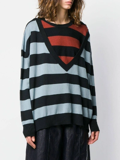 Shop Sonia Rykiel Bold Striped Wool Sweater In Multicolor