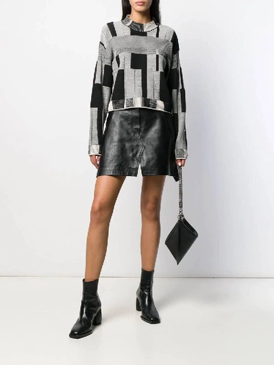 Shop Alexander Wang Leather Apron Mini Skirt