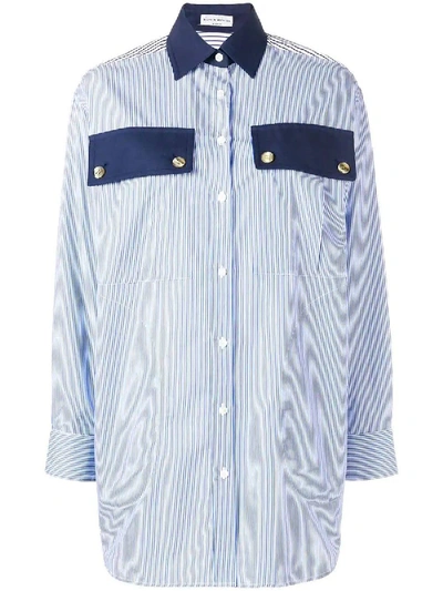 Shop Sonia Rykiel Blue Classic Striped Shirt