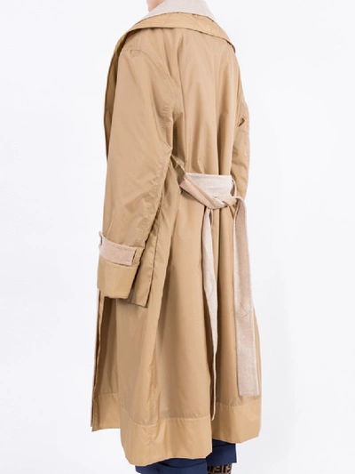 Shop Loewe Belted Double-layer Coat