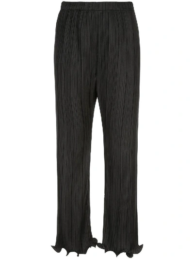 Shop Givenchy Ruffled Pleated Trousers In Black