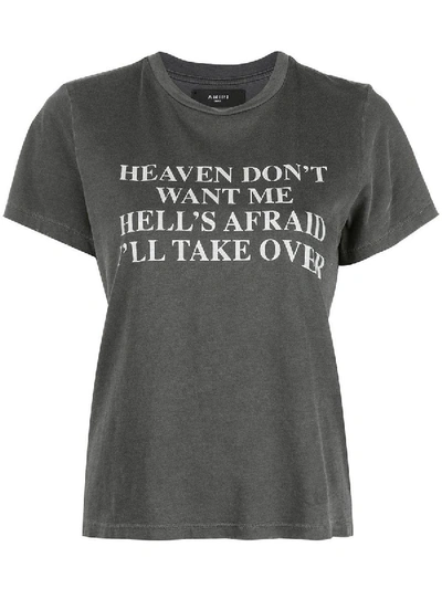 Shop Amiri Heaven And Hell Tee In Grey