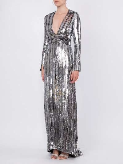 Shop Galvan Silver Stardust Gown