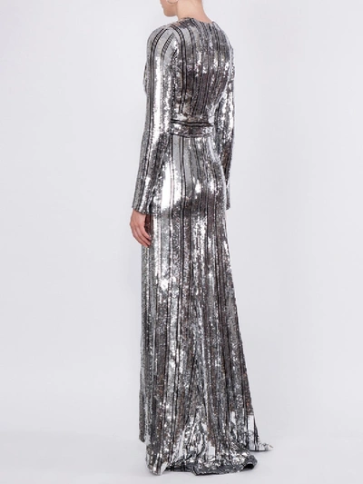 Shop Galvan Silver Stardust Gown