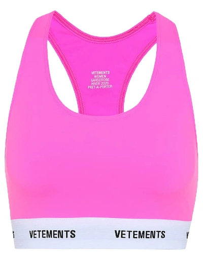 Shop Vetements Sports Top In Pink