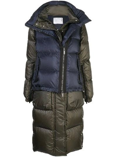 Shop Sacai Layered Padded Gilet