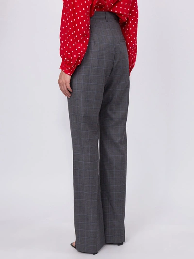 Shop Balenciaga V-neck Check Trousers