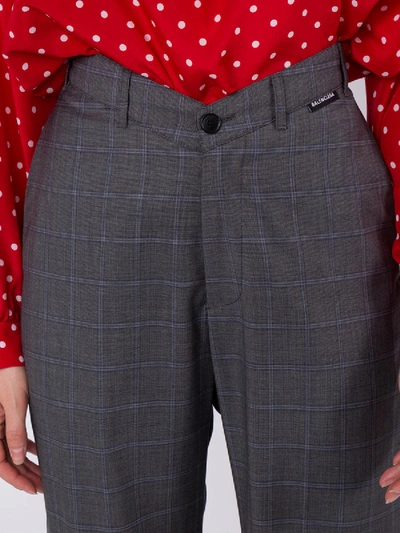 Shop Balenciaga V-neck Check Trousers