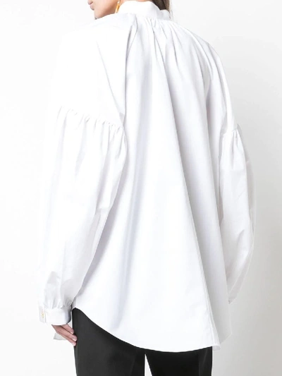 Shop Maison Rabih Kayrouz White Cotton Poplin Shirt