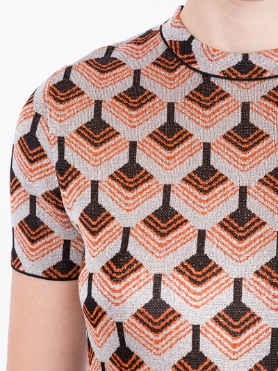 Shop Paco Rabanne Geometric T-shirt Maxi Dress