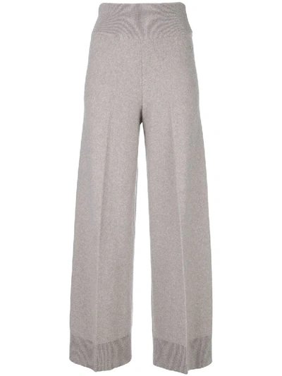 Shop Alexandra Golovanoff Loose Fit Wool Trousers Grey