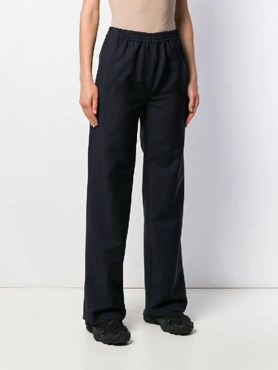 Shop Acne Studios Navy Suit Trousers In Blue