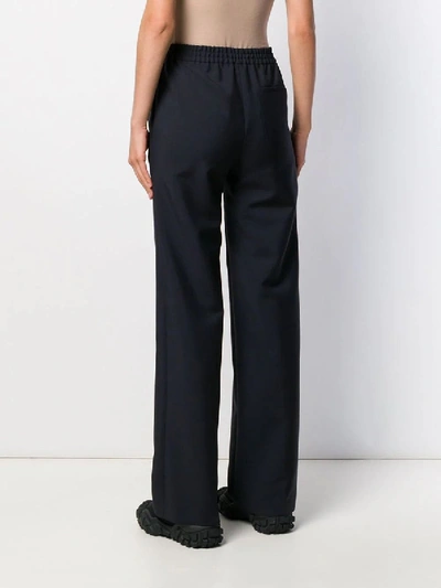 Shop Acne Studios Navy Suit Trousers In Blue