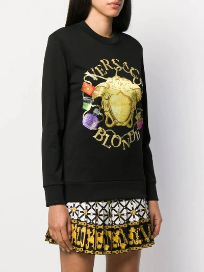 Shop Versace Multicolored Medusa Print Sweatshirt