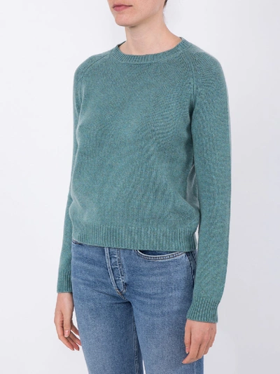 Shop Alexandra Golovanoff Ribbed Crew-neck Cashmere Sweater Green