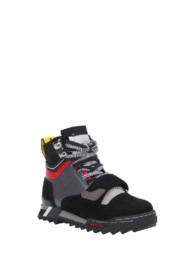 Shop Off-white Panelled Arrows Logo Sneakers In Nero