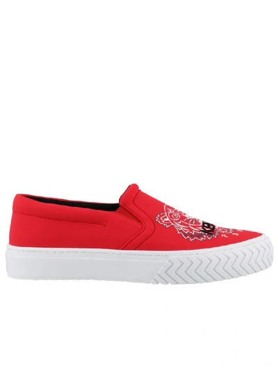 Shop Kenzo Tiger Slip On In Red