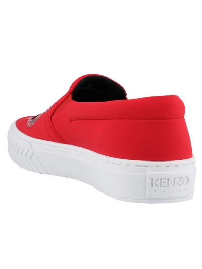 Shop Kenzo Tiger Slip On In Red