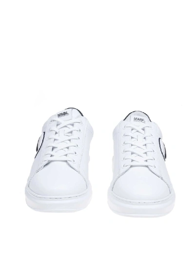 Shop Karl Lagerfeld Leather Sneakers White Color