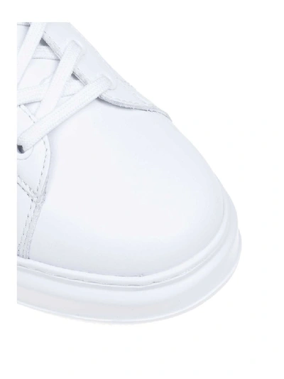 Shop Karl Lagerfeld Leather Sneakers White Color