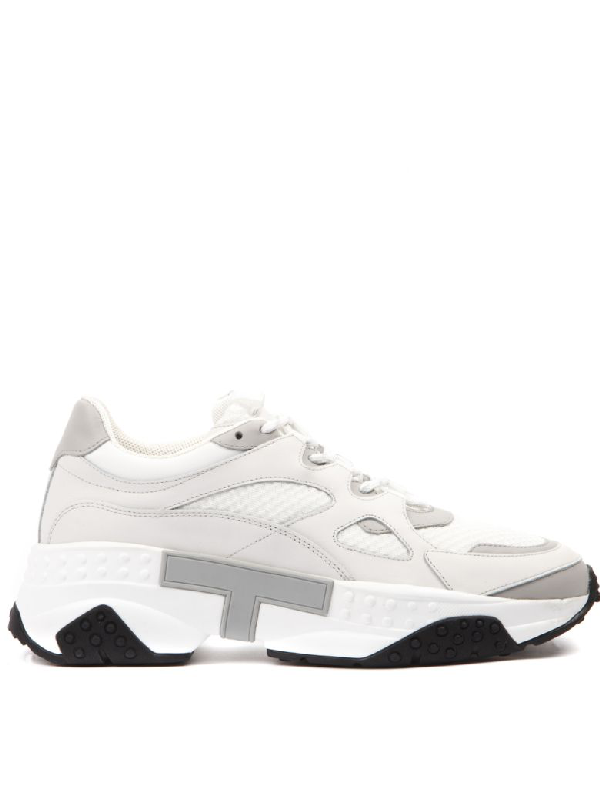 Tod S Men S Shoes Leather Trainers Sneakers In White Modesens