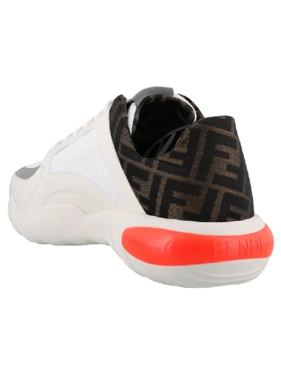 Shop Fendi Ff Sneakers In White