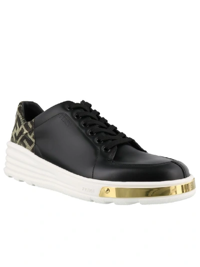Shop Fendi Ff Sneakers In Black