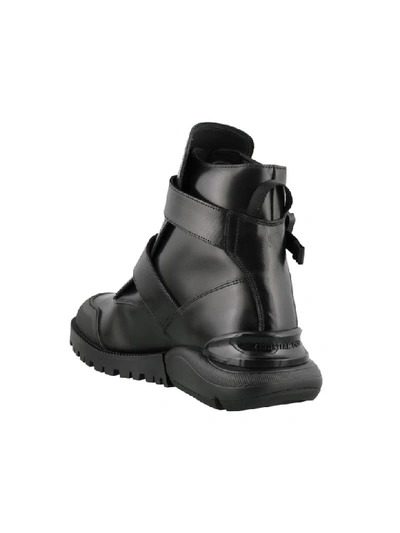 Shop Dior Leather Boots In Black