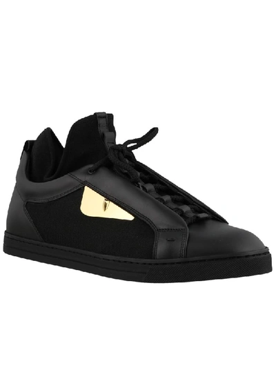 Shop Fendi Bag Bugs Sneakers In Black