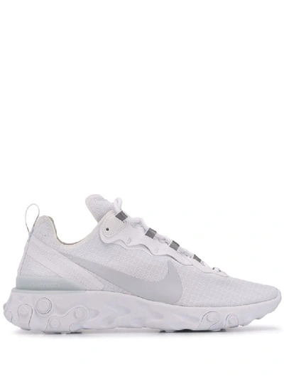 Shop Nike React Element 55 Se Sneakers In White Pure Platinum