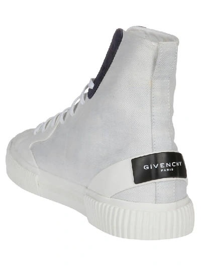 Shop Givenchy Denim Hi-top Sneakers In Blue